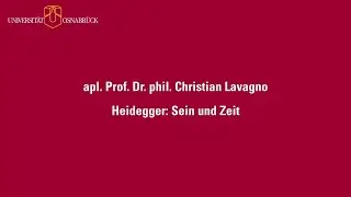 Heidegger, Sein und Zeit (Wintersemester 24/25)