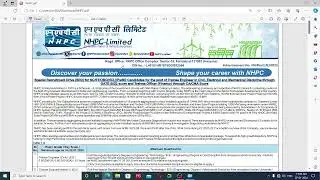 NHPC Ltd Trainee Engineer & Trainee Officer Recruitment 2024 || NHPS Online Form 2024