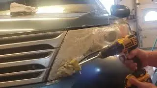 Фары Toyota Venza 2010 года с полировкой Flitz, без шлифовки