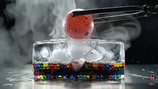 Red Hot Metal Ball vs Ice Block Filled with Beads &ndash; Watch the Meltdown!
