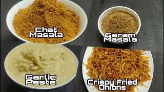 HOME MADE - GARAM MASALA | GINGER GARLIC PASTE | CHAT MASALA |  FRIED ONIONS | NISHAT'S KITCHEN