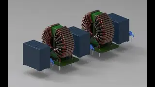 SOLIDWORKS [Common Mode Choke 39mm Ferrite Core]
