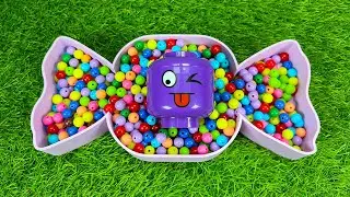 Color Pouring ASMR 🟠 Pouring Beads into Perfect Shapes