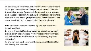 Understanding Conflict and Violence Lesson 5: ABC Conflict
