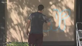 Protesters damage Kenton's Denver Avenue Plaza; neighbors, business owners clean-up mess