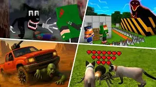 SIMULADOR DE GATO!! GODZILLA BLOODBATH E CARTOON DOG NO MINECRAFT!!