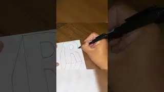 #3D drawing letter R#3ddrawingpencil #3ddrawing #3dart #art #3D#3dillustration