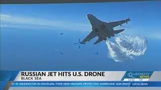 Russian jet intercepts US drone over Black Sea, forcing it down