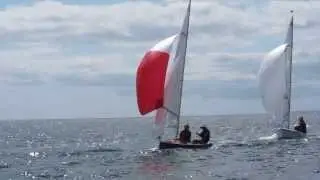Scorpion Nationals from a safety RIB, at Sidmouth, August 2013