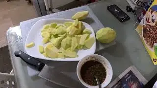  &ldquo;Green mangoes with shrimp paste.&rdquo;. #manga  #bagoong 