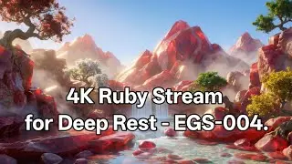 4K Beautiful Ruby Stream for Deep Healing & Restorative Energy | Soothing Water Sound &ndash; EGS-004