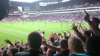West Ham Away Goal Celebration Madness - Tottenham away fans
