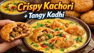 Kadhi Kachori l Crispy Kachori Meets Tangy Kadhi 😍 | Street-Style Delight at Home!