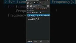 Count Frequencies of Characters using JavaScript Object Literals