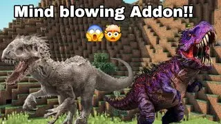 JURASSIC CRAFT ADDON REMAKE BY @MagmaBehellmouth REVIEW MINECRAFT PE VIDEO
