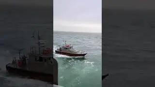 Pilot Boat Along Side Pilot Disembark