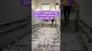 When a typhoon hits, this is what Japan looks like..#japan #youtubeshorts #tyhoon #what #looks
