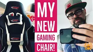 I GOT A NEW GAMING CHAIR! GT OMEGA PRO RACING OFFICE CHAIR VLOG! Unboxing & first impressions!