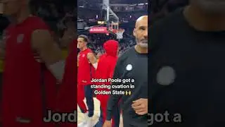 Jordan Poole got a standing ovation from Warriors fans 👏