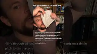 Practice not leaking excess breath with a tissue! #singing #vocalcoach #singingtechnique