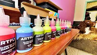 ARTFLY Glow In The Dark Paint x12 // eBay & Amazon UK &pound;17.99 / Unboxing / Review & Test
