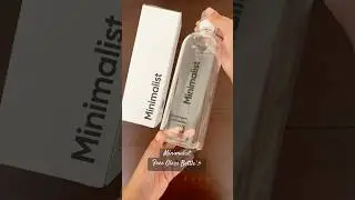 MINIMALIST GLASS WATER BOTTLE ✨FREEBIE✨#minimalistskincare #shorts