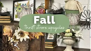 Fall thrift store upcycles/Roycycled Heirloom Pumpkins and Stacked Heirloom Pumpkins
