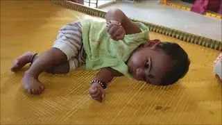 Two months old baby trying to roll over #cutebaby #baby @Gamyasri_Official 