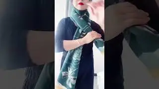 Perfect Silk Scarf Tie Methods | How to wear a scarf? P1060523 #scarfwearing #shorts