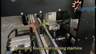 High-Speed Automatic Bottle Capping with a 4-Wheel Rotary System