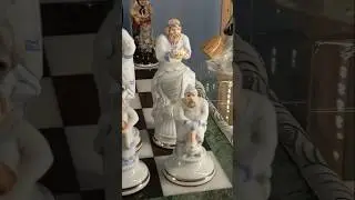 Porcelain chess set with board 