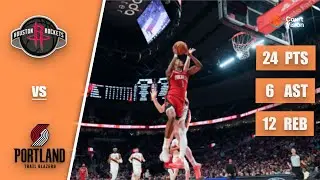 Amen Thompson - 24 Points, 6 Assists, 12 Rebounds vs Trail Blazers - 2025-26 Regular Season