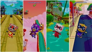 Talking Tom Hero Dash Super Tom, Super Ben, Super Angela, Super Hank, RabiaGameplay