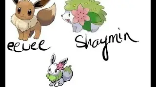 Ro draws: Pokemon fusion Eevee & Shaymin