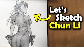 I Tried Sketching Chun-Li (Street Fighter) | Real-Time Drawing