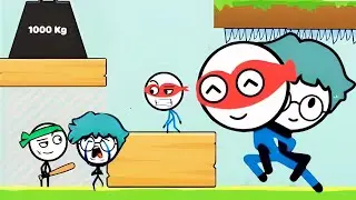 Attack Draw Line WEEGOON | All Game Levels 21-40 | Funny Stickman Puzzle Gameplay #puzzle #funny