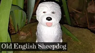 Old English Sheepdog Concrete Cast | Black Lion Crafts