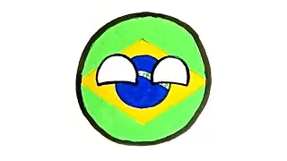 Drawing Brazil CountryBall | How to Draw CountryBall