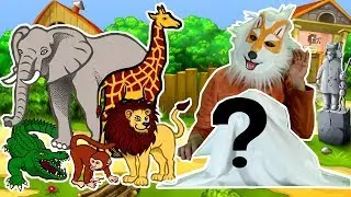 Изучаем названия и звуки животных Zoo Wild на английском языке для детей &mdash; Игрушки Zoo Wild animals &mdash; Часть 1