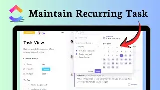 How to create a recurring task in ClickUp (Workflow Cycle)