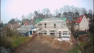 Hausstellung OKAL Fertighaus 2020 / Hausbau / Zeitraffer