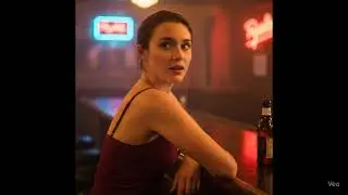 Woman Having a Drink at the Bar - Veo 3