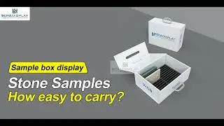 Stone tile sample suitcase