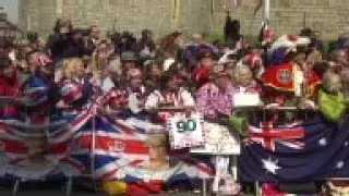 Tourists join in Queen's birthday celebrations