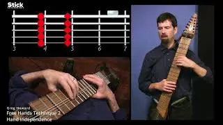 Chapman Stick Basic Free Hands Technique 2 Hand Independence  with Greg Howard