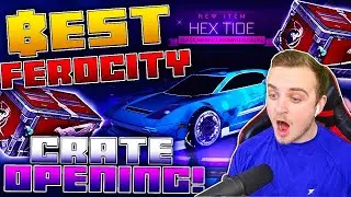 My BEST ferocity crate opening in Rocket League! [HIGHLIGHTS ONLY]