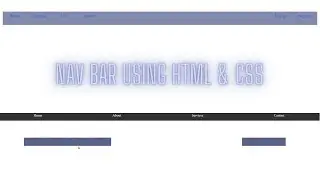 Create a Navigation bar  of a webpage using HTML CSS.