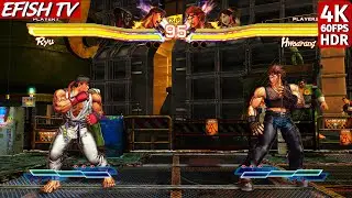 Ryu & Yoshimitsu vs Hwoarang & Xiaoyu (Hardest AI) - Street Fighter X Tekken