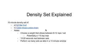 Density Sets Explained