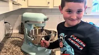 Making chocolate cake with Jackson!